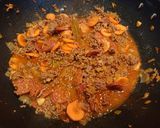 A picture of step 4 of Sautéed Mince Beef with Rice And Vegetables.