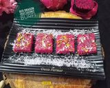 A picture of step 6 of Red Dragon Fruit Coconut Burfi.
