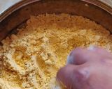 A picture of step 2 of Gatte ki Sabzi (dry and with gravy).