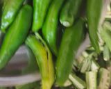 A picture of step 3 of Masala bhindi.