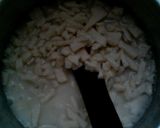 A picture of step 2 of Recooking left over ugali.