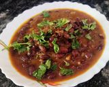 A picture of step 5 of Rajma chawal.