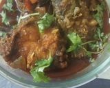A picture of step 6 of Bengali Recipes Dhanya Patta Aar Kacha Lonka Rui Mach.