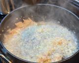A picture of step 3 of Cacio E Pepe Ravioli in Lemon 🍋 Garlic 🧄 Cream Sauce with Roasted Sweet Peppers 🌶️ ( my Italian C.