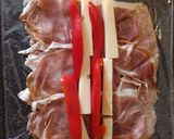 Pas rețetă Ruladă de cotlet cu jambon, cașcaval, ardei și usturoi 1 fotografie