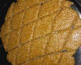 A picture of step 3 of Til ki chikki.