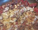 A picture of step 2 of Sheet pan mexican beef quesadillas.