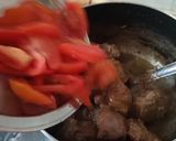 A picture of step 2 of Tinday Gosht.