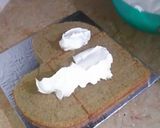A picture of step 2 of Coffee cocktail cake (heart shape 2nd part).