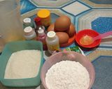 Foto langkah ke 1 dari resep Rainbow cake kukus.