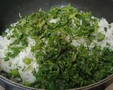 A picture of step 9 of Spinach Pakora Kadhi With Indian Herbed Rice - Punjabi meal For Dinner.