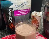 A picture of step 2 of Chocolate protein shake hazelnut smoothie.