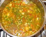 A picture of step 2 of Lentils with Hominy and Vegetables.