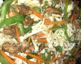 A picture of step 3 of Chow mien.