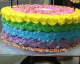 Foto langkah ke 24 dari resep Blackforest Kukus Lembut (Rainbow Cake/Cake Ultah).