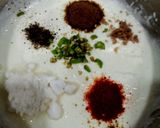 A picture of step 2 of Boondi Raita.
