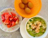 Hình bước làm 5 của món Canh bầu đậu phụ tôm