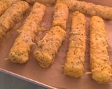 A picture of step 1 of Keto mozzarella sticks.