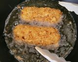A picture of step 12 of Kiev's cutlet and baked potato😊.