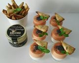 Foto del paso 15 de la receta Chupitos de crema de queso curado con salmorejo y sablés crujientes de anchoa (con y sin Tmx)