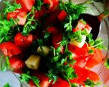Une image de l'étape 2 de Salade de cresson et tomates.