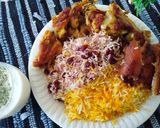 عکس مرحله 2 از دستور آلبالو پلو با مرغ سرخ شده