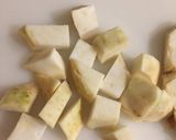 A picture of step 1 of Creamy Celeriac Mash.