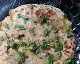 A picture of step 3 of Sattu stuff paratha.