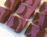 Foto langkah ke 10 dari resep Chiffon Belang Putih Telur Taro - Chocolate.