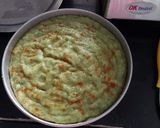 A picture of step 4 of Palak Dhokla.