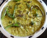 A picture of step 6 of Spinach dhokla.