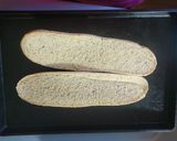 A picture of step 2 of Garlic bread pizza.