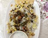 A picture of step 3 of Vegetable biryani.