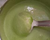 A picture of step 1 of Palak Dhokla with chutney.