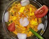 A picture of step 4 of Paneer khaber.