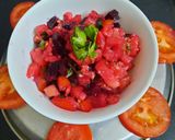 A picture of step 2 of Tangy tomato kachumbar.