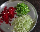 A picture of step 2 of Veg schezwan fried rice with beetroot.