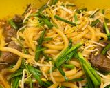 Hình bước làm 6 của món Mì Udon Xào Thịt Bò