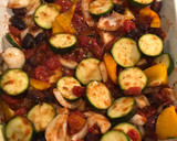 A picture of step 3 of Monkfish in Parma ham with kalamata olive ratatouille.
