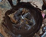 A picture of step 3 of Dates Chocolate fudge bars.