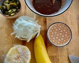 Foto del paso 1 de la receta: Tacos de pollo con salsa gochujang casera y plátano