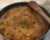Foto del paso 4 de la receta: Patatas en salsa con langostinos y champiñones
