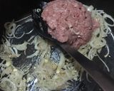 A picture of step 4 of Beef🥩 lasagna.