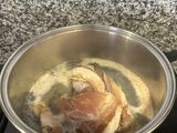 Sopa plátano y pescado