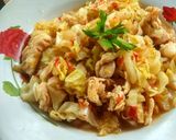 Foto langkah ke 5 dari resep Tavuklu Kapuska (Cabbage stew with chicken).