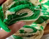A picture of step 19 of Green & White Swirl Bread.
