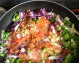 A picture of step 2 of Masala oats.