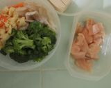 Foto langkah ke 1 dari resep Sup Ayam Tahu Jamur.