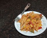 A picture of step 7 of Veg pasta.