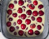 A picture of step 3 of Cherry Almond Clafoutis in the Air Fryer.